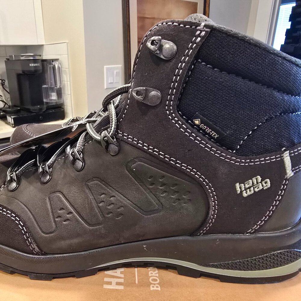 Hanwag TORSBY Lady GTX Women's Hiking Boot Shoes Asphalt - Mint Size 10 US NEW